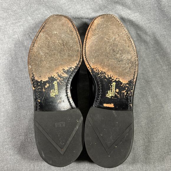 Allen Edmonds Men's Ritz Black Patent Leather Tuxedo Loafers Bow Slip On 8.5 3E - Picture 9 of 11